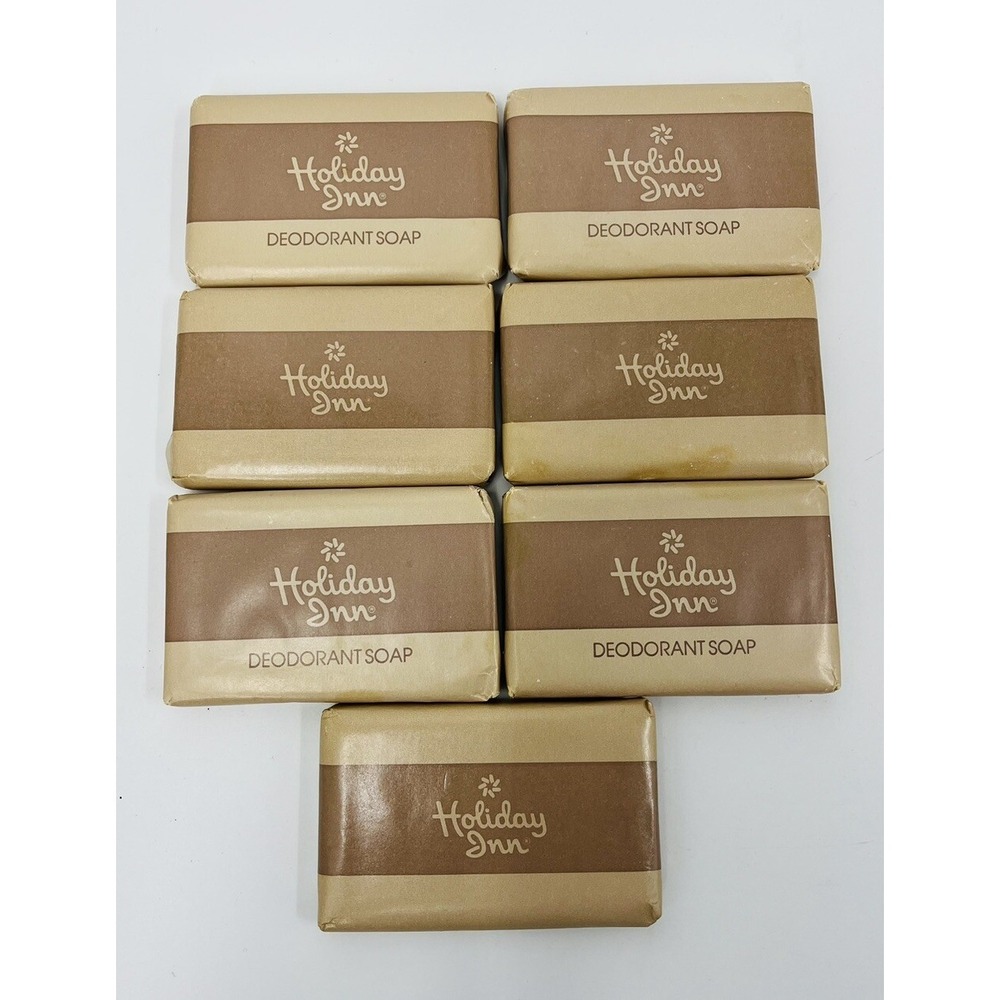 Vintage Lot of 7 Holiday Inn Bar Soap Unopened Hotel Motel Collectible Prop